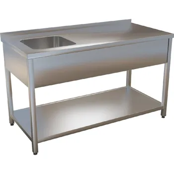 Nerezový dřez Dřez nerez KSVOP hloubka 800mm Délka x hloubka: 1500x800mm