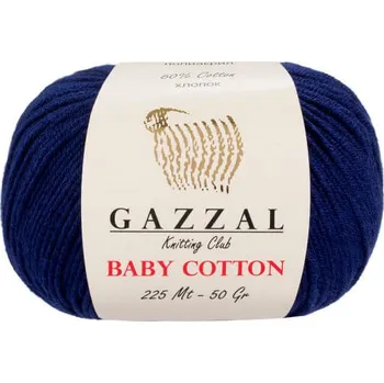 Příze Příze Baby Cotton Gazzal 3438 tmavě modrá Gazzal