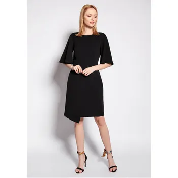 Dámské šaty Šaty s vypasovaným spodkem SUK187 Barva: Černá, Velikost: L