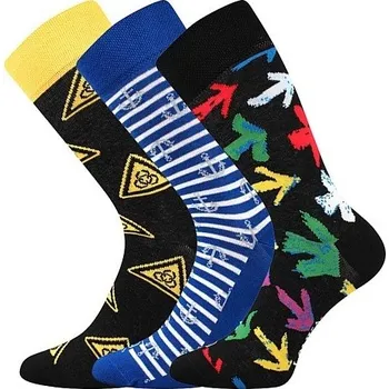 Pánské ponožky WOODOO barevné ponožky Lonka - BIOHAZARD (Lonka ponožky Woodoo mix B1)