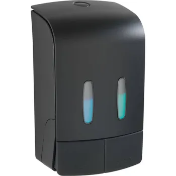 Mýdlenka Dávkovač mýdla a dezinfekce TARTAS, dvoukomorový, 960 ml, černý, WENKO