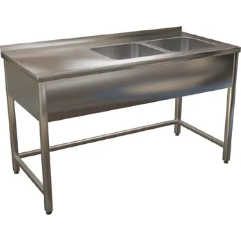 Nerezový dřez Dřez nerez KSVK s lisovanými vanami - hloubka 700mm Délka x hloubka: 1200x600mm