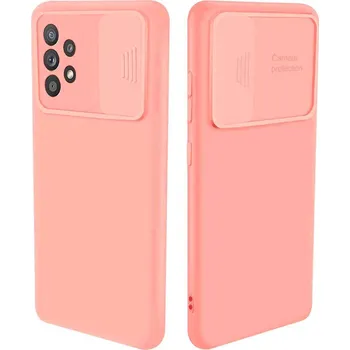 Kryt Samsung Galaxy A72 s krytem fotoaparátu - růžový