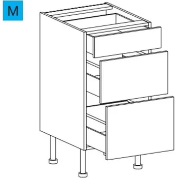 Kuchyňská skříňka EBS MBAES453ZS Skříňka spodní plnovýsuvná, 45 cm, diamantově šedá