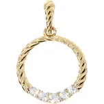 Zlatnictví Helios Zlatý přívěsek zdobený kroužek