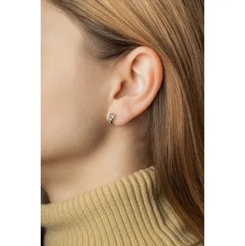 Náušnice Decentní zlaté náušnice Syros osazené zirkony Materiál šperku: Žluté zlato