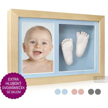 3D Memories Odlévací sada pro 3D odlitek ručiček a nožiček s extra hlubokým dvojrámečkem Modrá