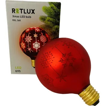 Žárovka LED žárovka vánoční G95 E27 červená RETLUX RXL 368