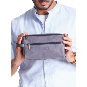 Pánská aktovka Pánská kožená etue kabelka WILD 1116- TGH modrý jeans