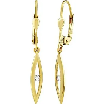 Náušnice Zlaté visací náušnice Rachel ze žlutého zlata s Brilliance Zirconia PRG0577EGY