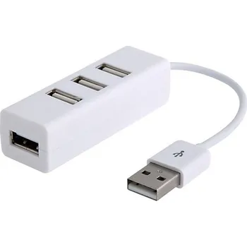 Datový kabel USB rozbočovač čtyřportový - bílý