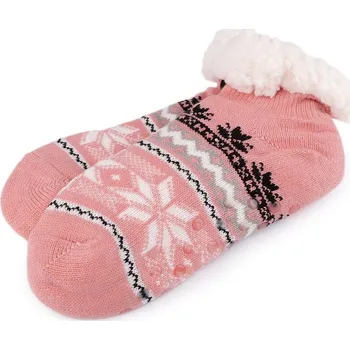 Dámské ponožky Stoklasa Zimní ponožky s protiskluzem krátké pudrové 35-38