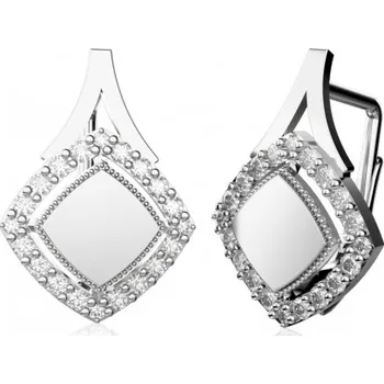 Náušnice Zlaté náušnice Kostka se zirkony Materiál šperku: Bílé zlato