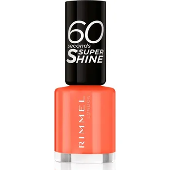 Lak na nehty Rimmel 60 Seconds Super Shine lak na nehty odstín 404 Ora-ngy Vibe 8 ml