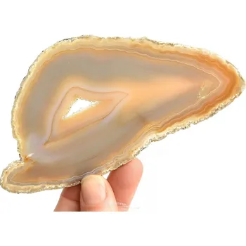 Přírodní kámen Plátek achát s dutinou Brazílie 74g