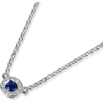 Náhrdelník Luxusní zlatý náhrdelník Lien s brilianty, délka: 45 cm Materiál: Bílé zlato, Druh kamene: Safír