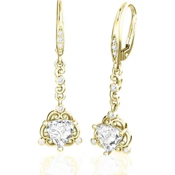 Náušnice Velkolepé náušnice Antoinette, zlato s barevnými zirkony Materiál šperku: Žluté zlato, Barevné varianty zirkonů: Čirý zirkon