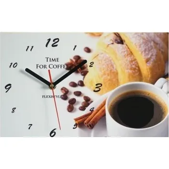 Hodiny Dekorační nástěnné hodiny s kávou