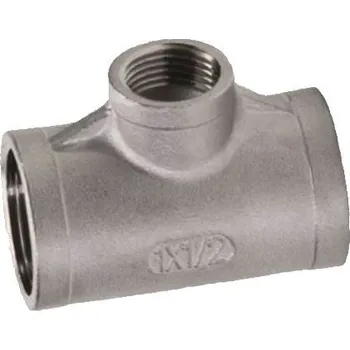 Fitinka T kus nerezový redukovaný NEREZ závitový - vnitřní závity - INOX - 1/4"x1/8"x1/4" TYP307R