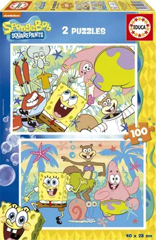 Puzzle Educa Sponge Bob 2x 100 dílků