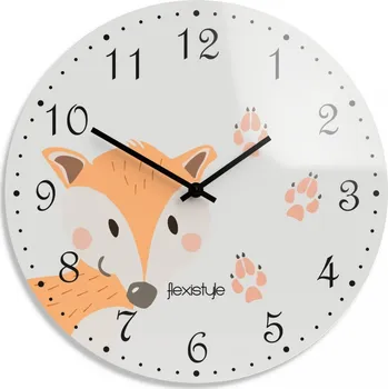 Hodiny Roztomilé dětské nástěnné hodiny s lištičkou