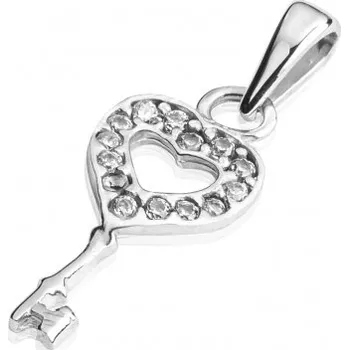Přívěsek Zlatý přívěsek Lucky II se zirkony Materiál šperku: Bílé zlato