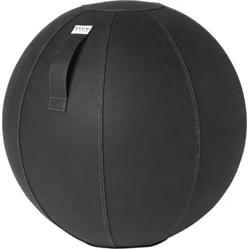Sedací pytel Černý koženkový sedací / gymnastický míč VLUV BOL VEGA Ø 65 cm