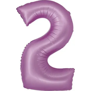 Balónek Fóliový balónek číslo 2, matná levandulová, 76cm