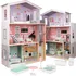 Domeček pro panenku Dřevěný domeček pro panenky + pastelový nábytek 117 cm