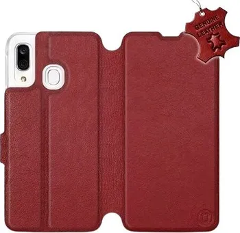 Pouzdro na mobilní telefon Mobiwear Flip pro Samsung Galaxy A40 tmavě červené