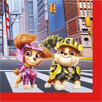 Papírový ubrousek Papírové ubrousky, Tlapková patrola, 33x33cm, 20ks