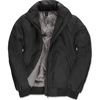 Dámský bomber B&amp;C Dámská bunda - bomber JW962 Black-Warm Grey XL