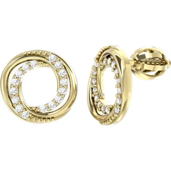 Náušnice Jedinečné zlaté náušnice Galaxy se zirkony Materiál šperku: Žluté zlato