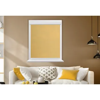 Roleta Rolux Vnitřní zastiňující látková roleta Color hit Citronová žlutá (BERLIN 0710), 1000 mm, 600 mm