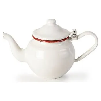 Moka konvice Konvička na čaj smaltovaná bílo červená 0,4l - Ibili