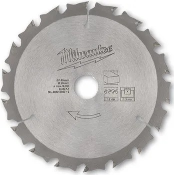Pilový kotouč Milwaukee 4932430719 140 x 20 x 1,3 mm 18 zubů