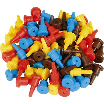 Modelová železnice VIESSMANN 6831 Zástrčka VIESSMANN červená, žlutá, modrá a hnědá 40ks VI68310