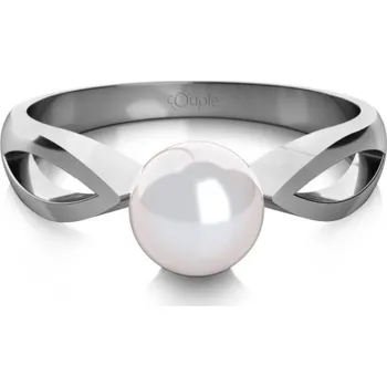 Prsten Půvabný zlatý prsten Taisa s perlou Materiál šperku: Bílé zlato, Velikost: 48
