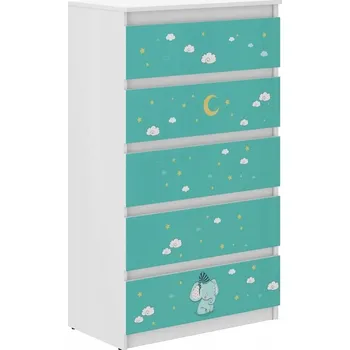 Dětská skříň Kvalitní dětská komoda se slůníkem 121x40x70 cm