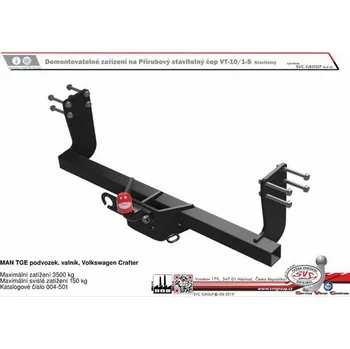 Tažné zařízení Tažné zařízení VOLKSWAGEN Crafter Podvozek/Pick-up/Valník 03/2017-> SV 004-501, SVC GROUP