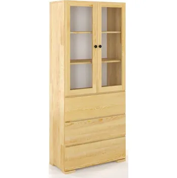 Knihovna Vitrína borovice - Sandemo 3S80 Odstín moření: Borovice přírodní