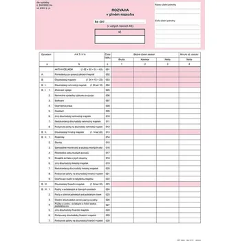 Tiskopis Rozvaha v plném rozsahu A4 - OP 1065
