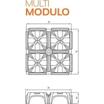 Stavebniny GEOPLAST MultiModulo H 20 -71 x 71 x 20 cm