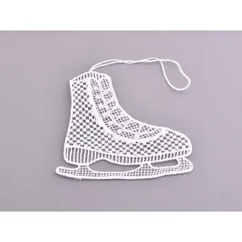 Vánoce Háčkovaná brusle 10cm