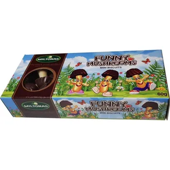 MILTONAS Hříbečky MINI z mléčné čokoládové polevy a sušenky 60 g