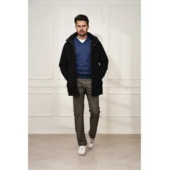 Pánský kabát Pánská bunda Barva: Černá, Velikost: 48, Střih: REGULAR FIT