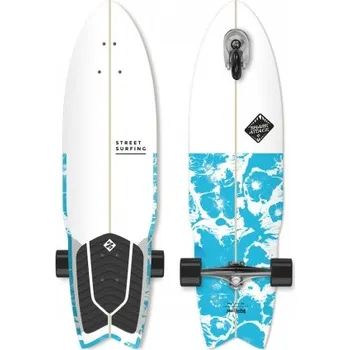 Longboard STREET SURFING WAVE-LONG Shark Attack 36”|91,5cm| PSYCHO BLUE