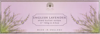 Mýdlo The English Soap Company Anglická levandule s bambuckým máslem 3x 100 g