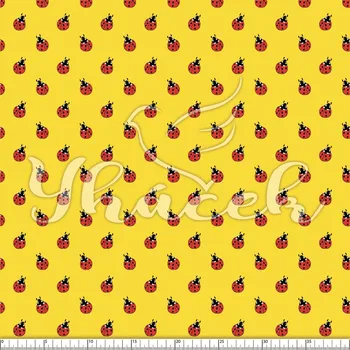 Zakázkový tisk, softshell, kočárkovina... Berušky na žluté Látky k tisku: Fleece