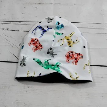 Kojenecká čepice Yháček Šmoulí čepička Yháček, origami zvířátka, flís Velikost:: XS